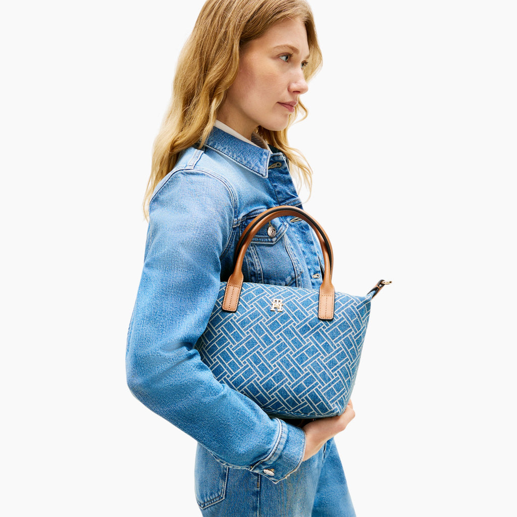 Mini sac fourre-tout Popette Denim Flag