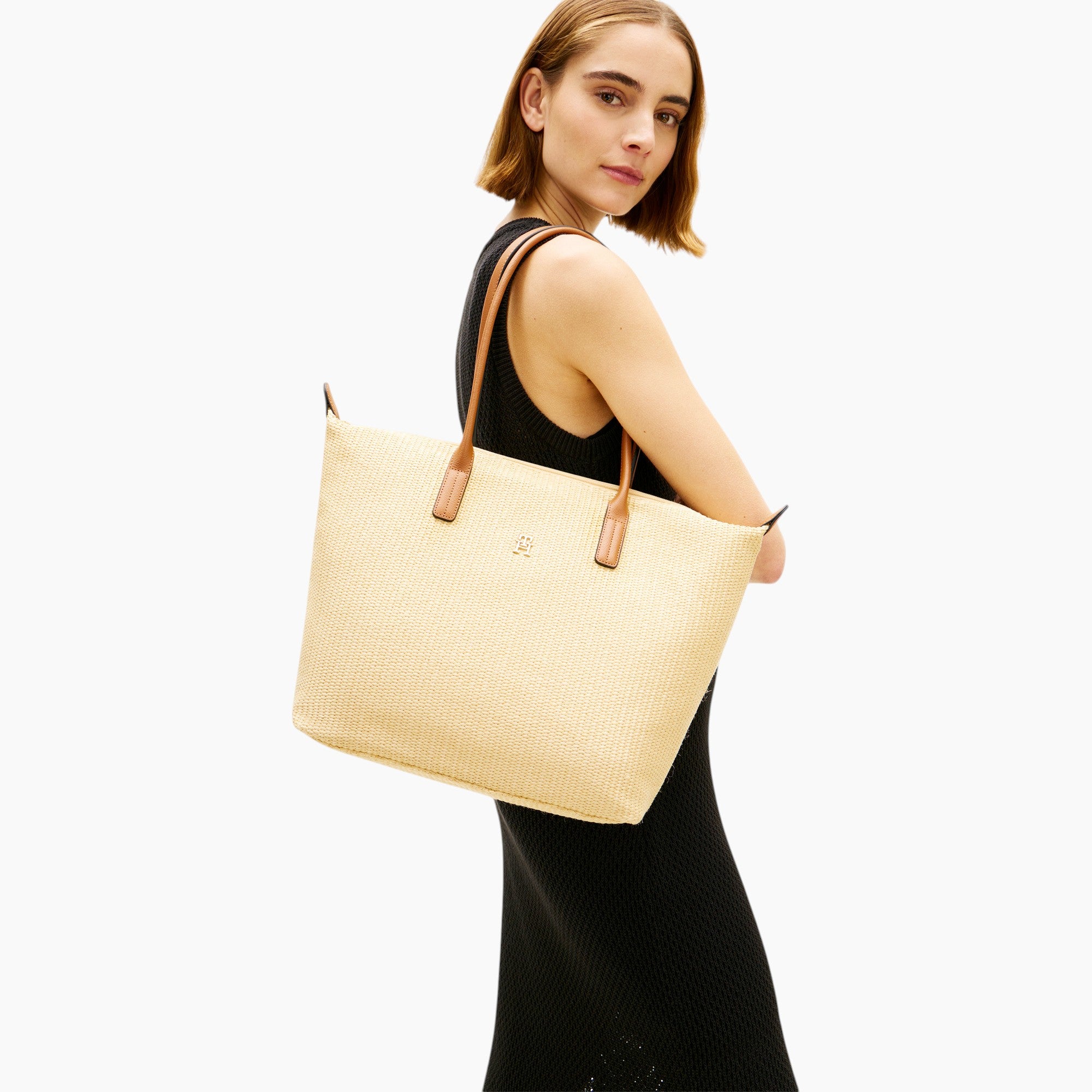Borsa Popette Tote Raffia
