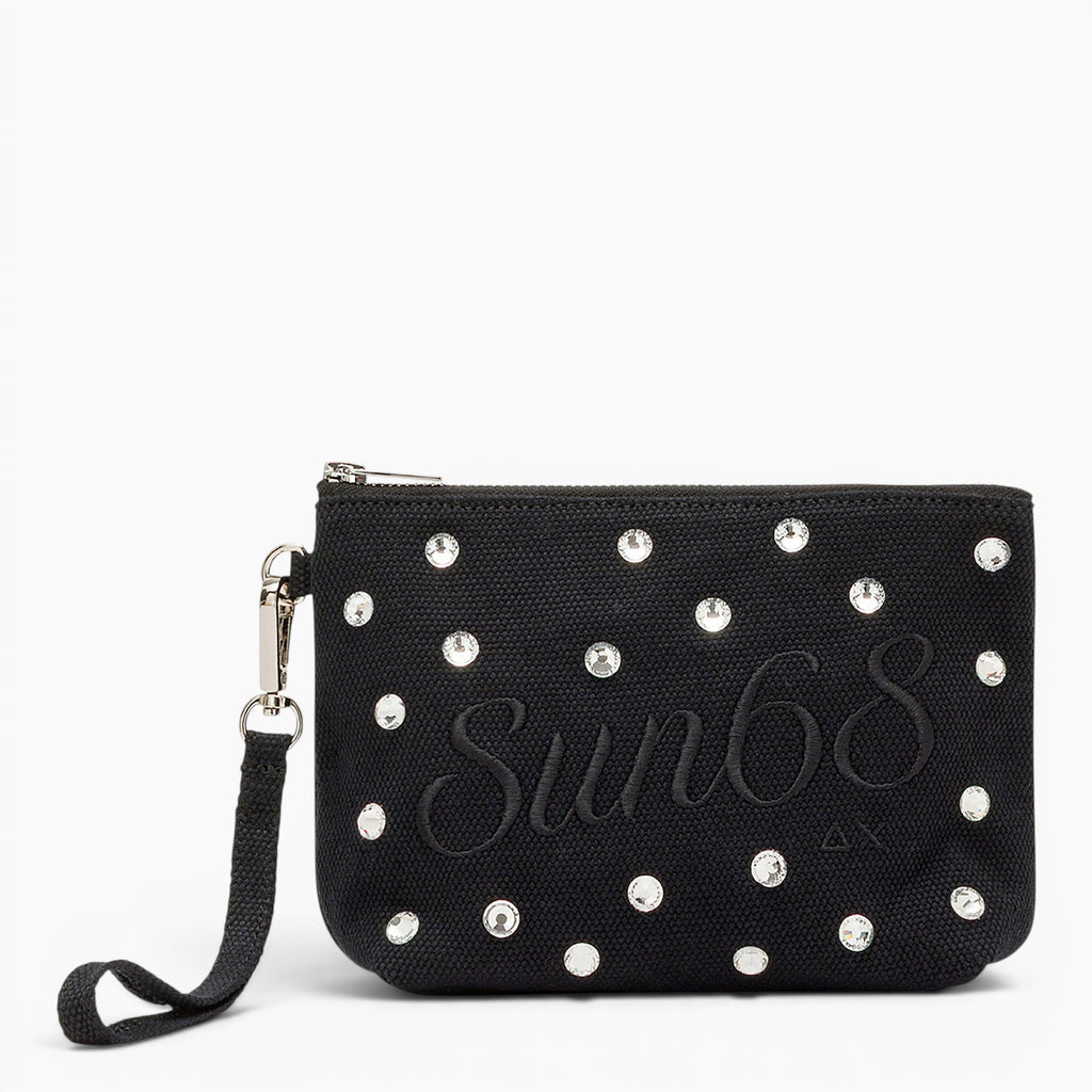 Mini pochette strass en toile