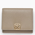 Portefeuille trifold Emblem HW en cuir grainé avec zip