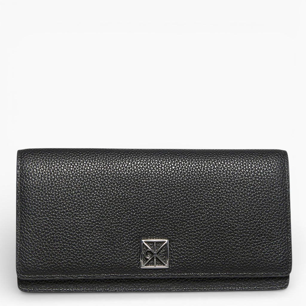 Portefeuille long Emblem HW en cuir grainé