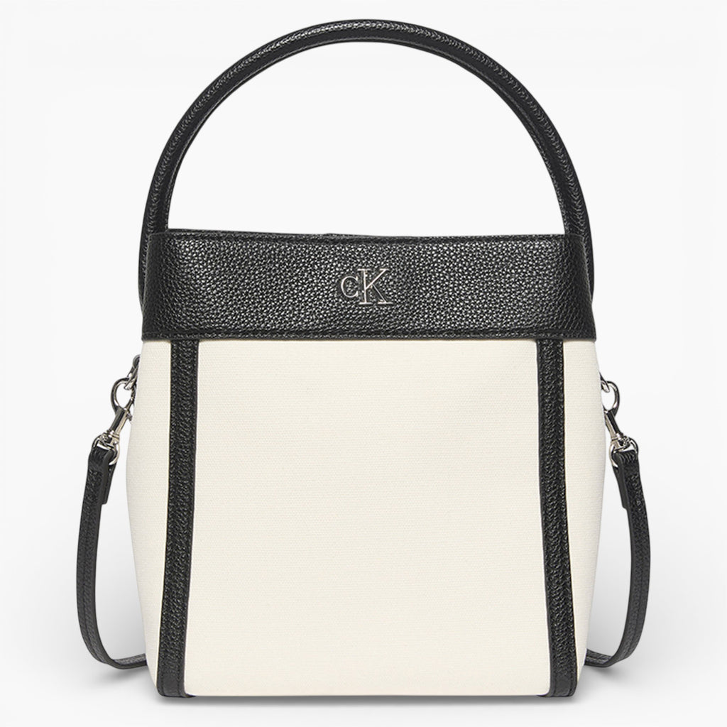 Sac seau CK en toile avec bandoulière