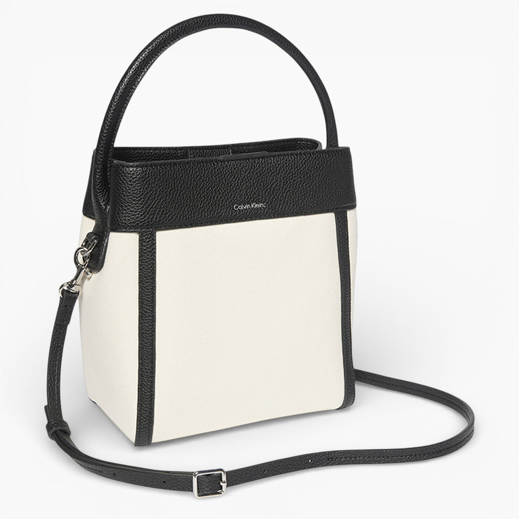 Sac seau CK en toile avec bandoulière