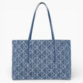 Tote denim Emblem AOP avec pochette