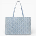 Tote denim Emblem AOP avec pochette