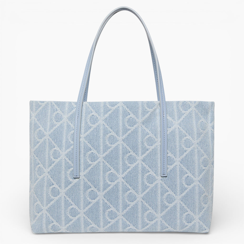 Emblem Aop Denim Small Tote