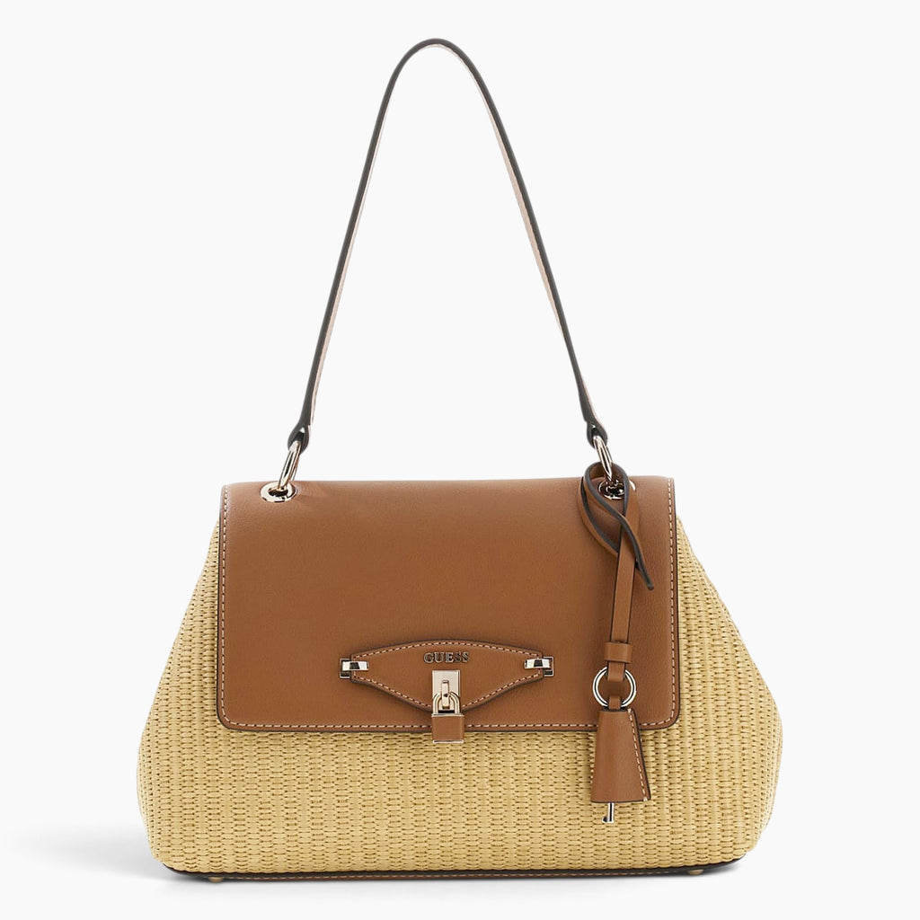 Maggie Straw Flap Shoulder Bag