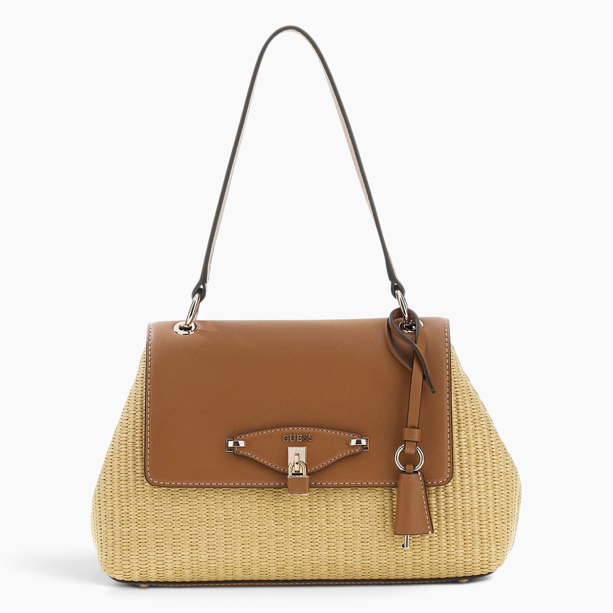 Maggie Straw Flap Shoulder Bag