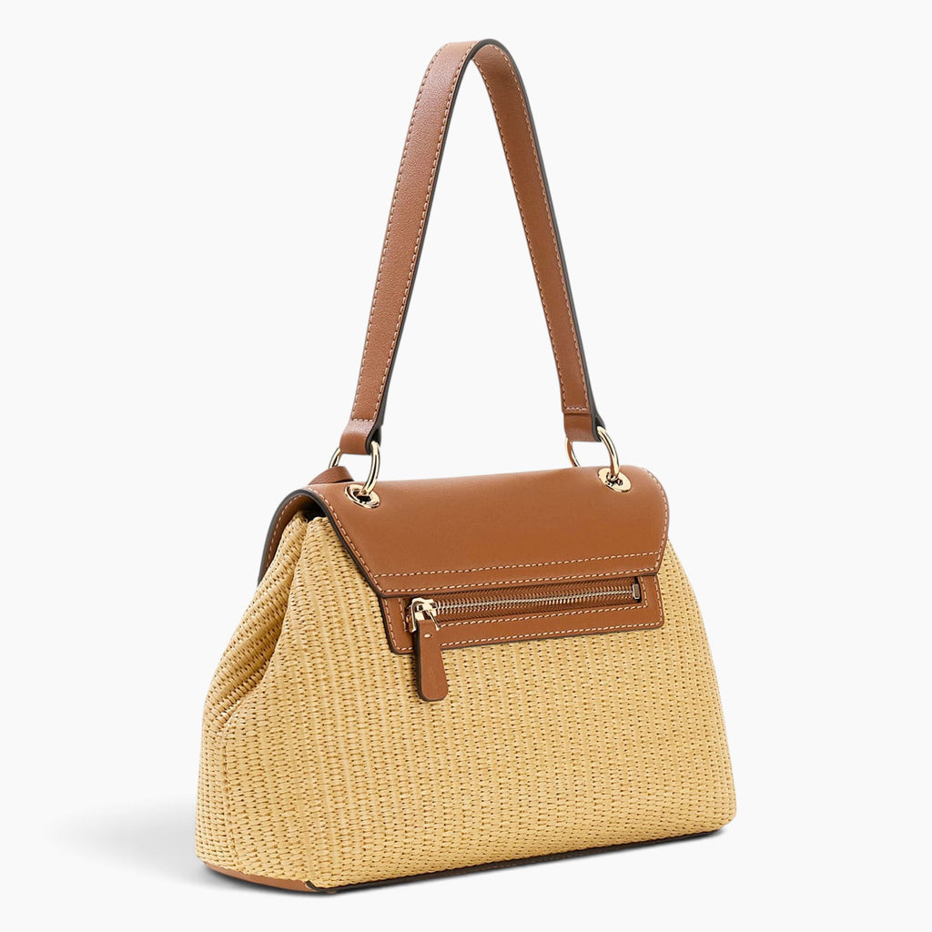 Maggie Straw Flap Shoulder Bag