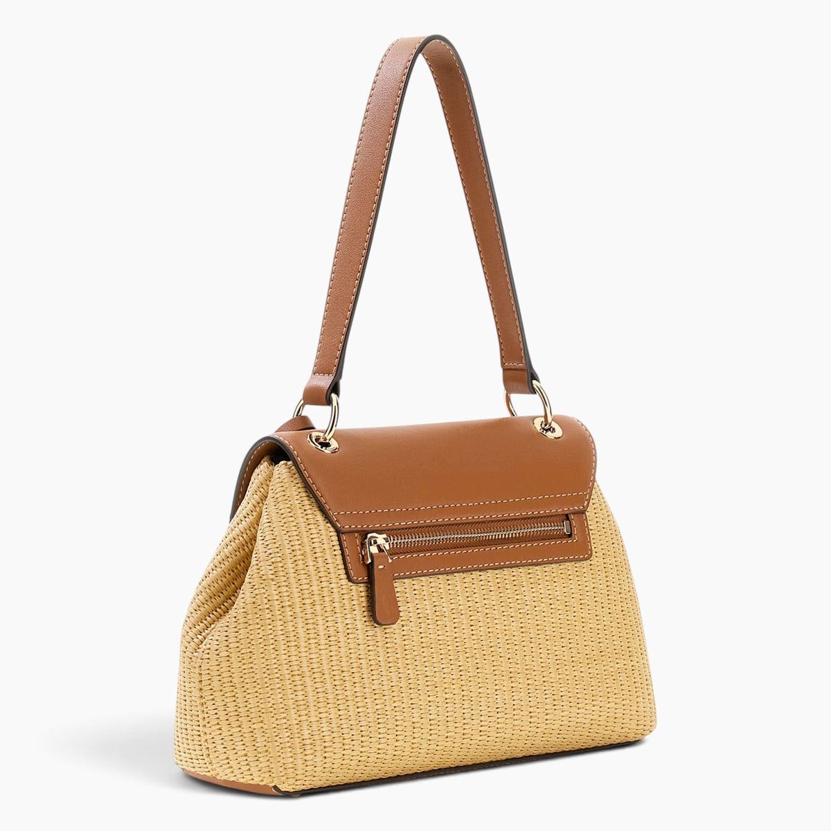 Maggie Straw Flap Shoulder Bag