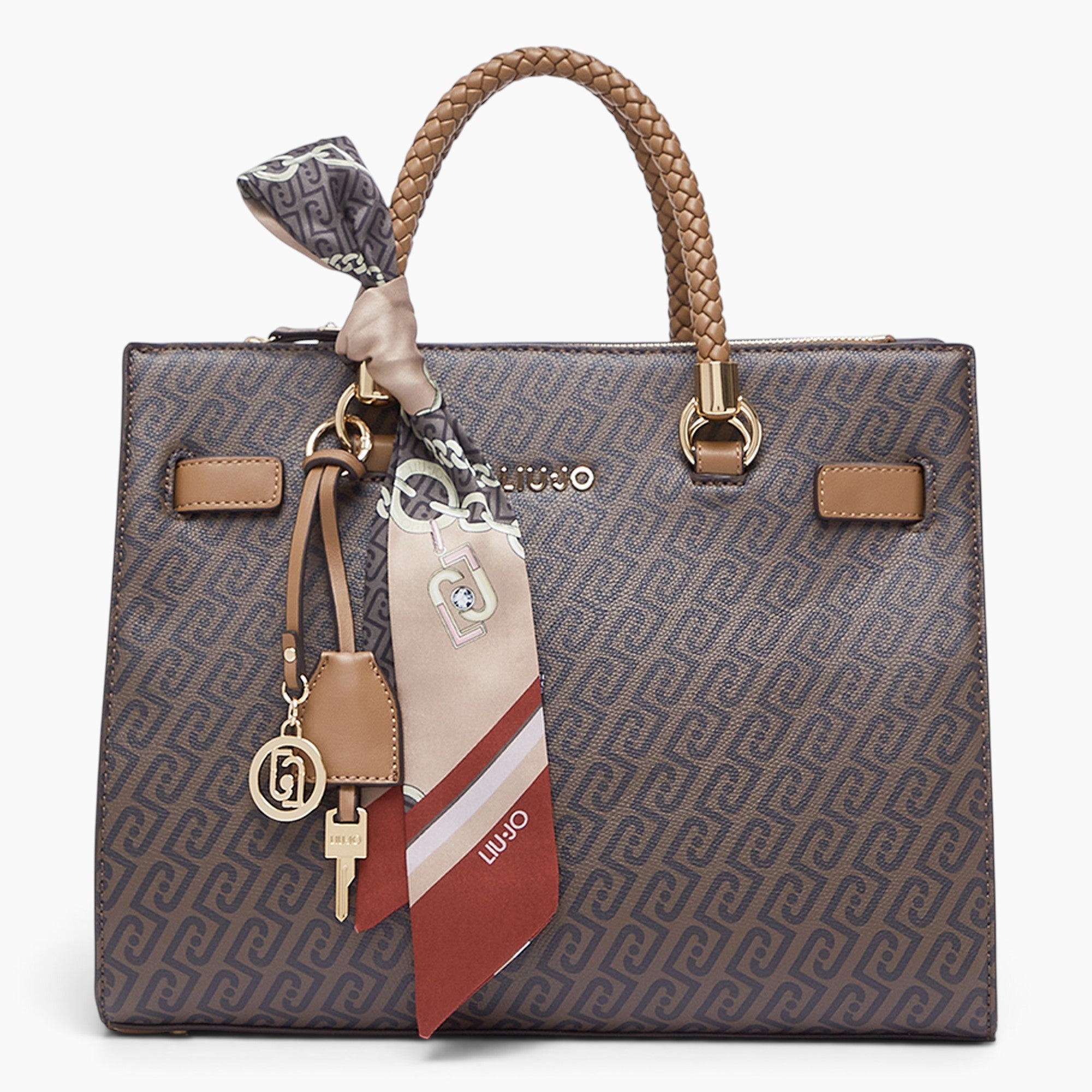 Borsa Satchel Media Con Foular
