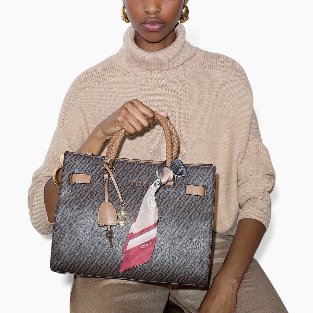 Borsa Satchel Media Con Foular