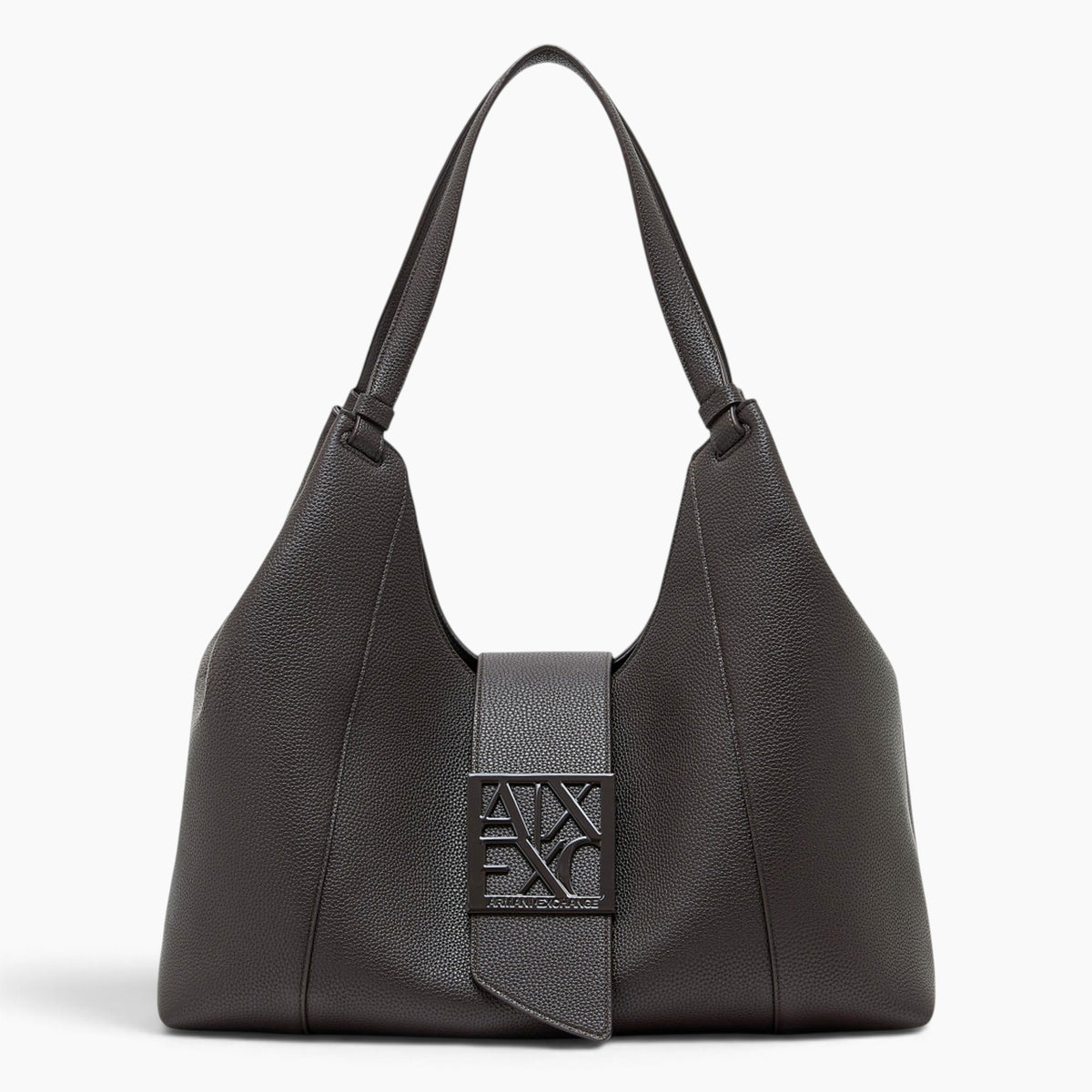 Borsa Hobo Con Placca Logo