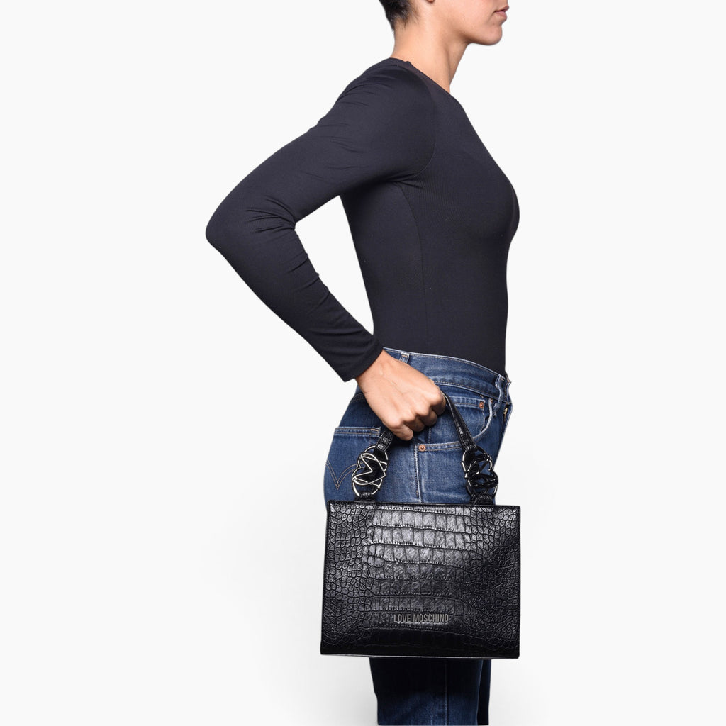 Borsa A Mano Croco