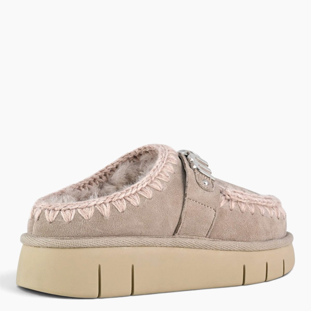 Bounce Clog Suede Letter Logo