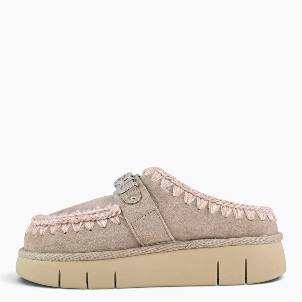 Bounce Clog Suede Letter Logo