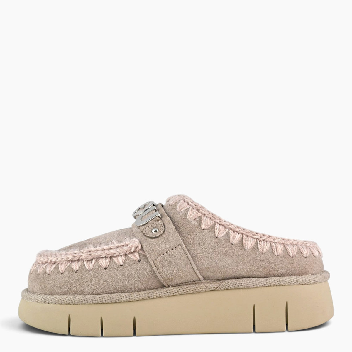 Bounce Clog Suede Letter Logo