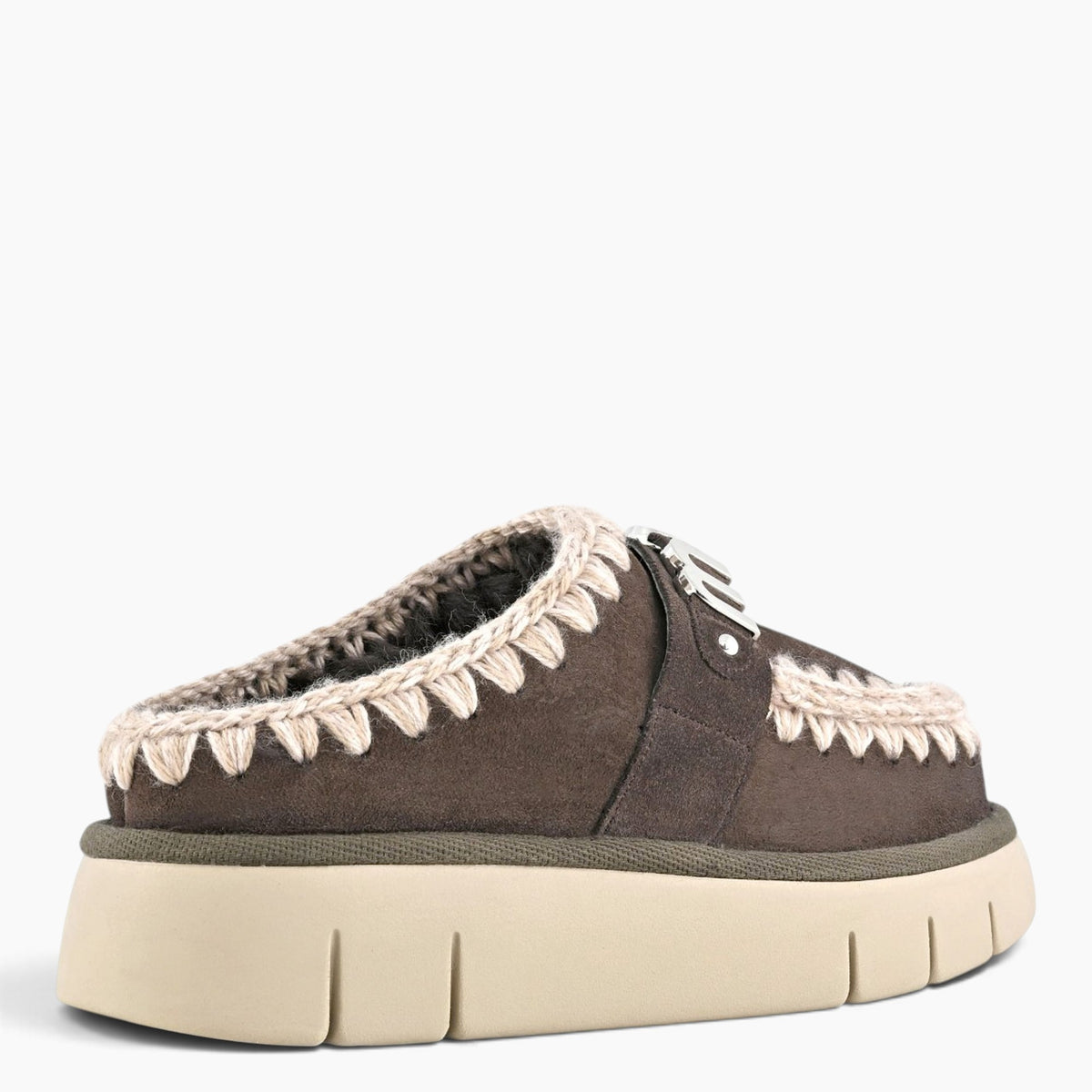 Bounce Clog Suede Letter Logo