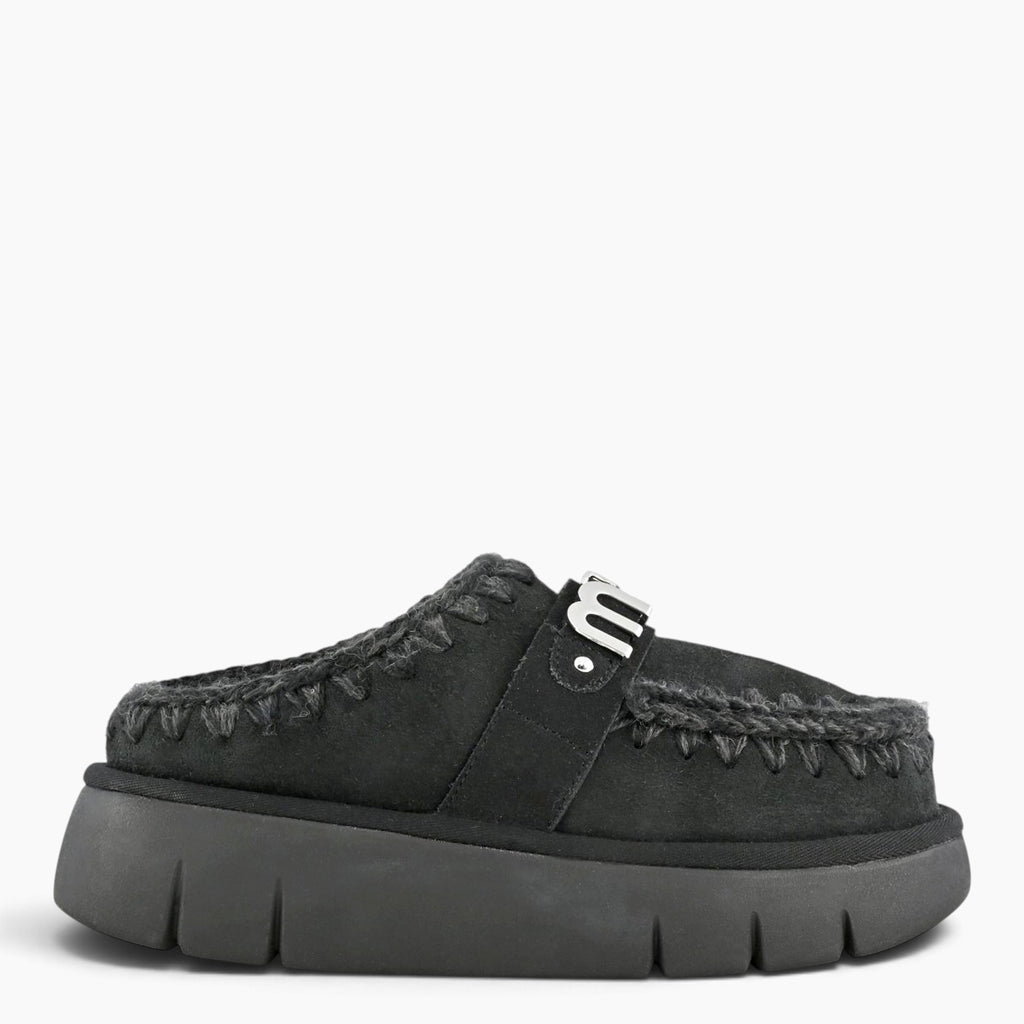 Bounce Clog Suede Letter Logo