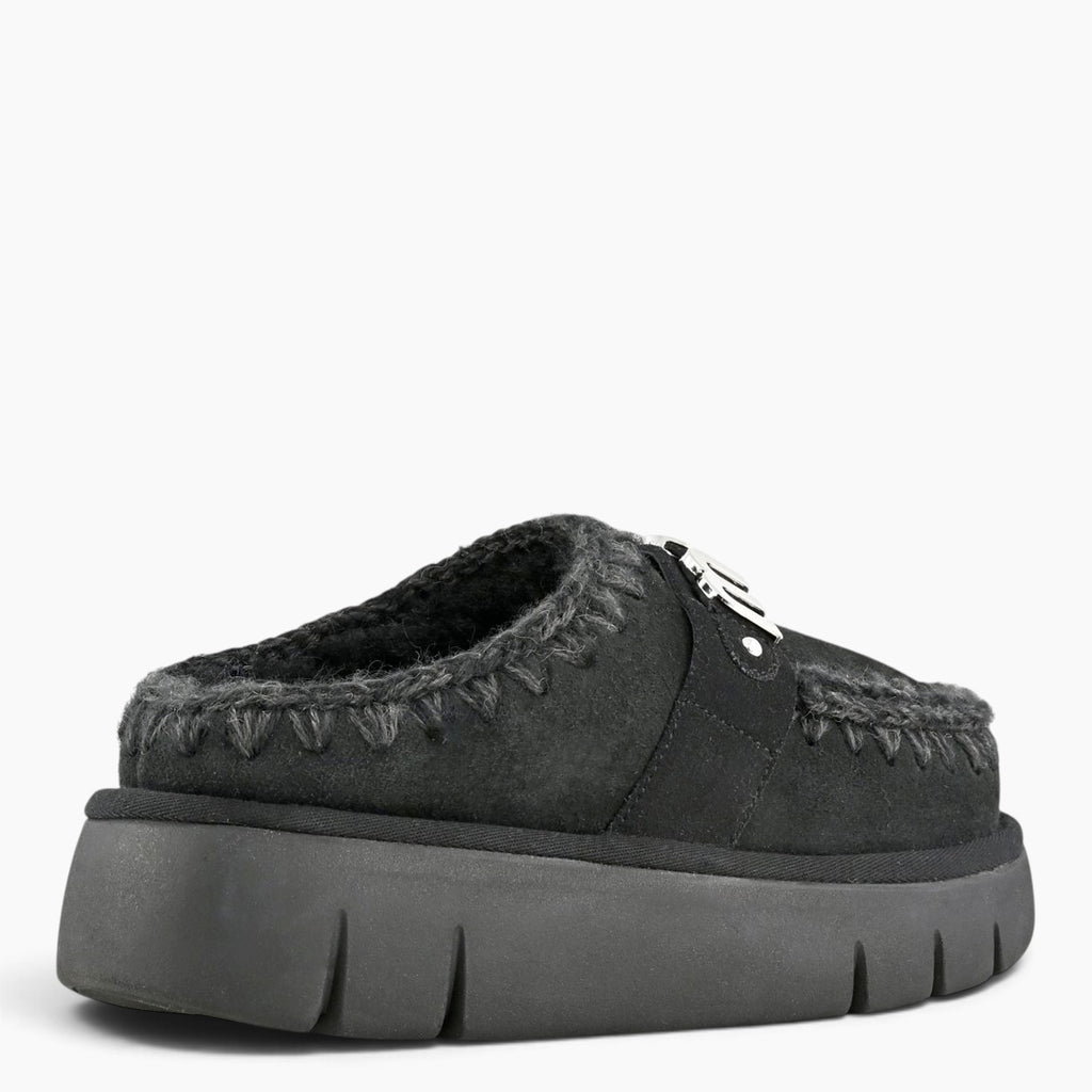 Bounce Clog Suede Letter Logo