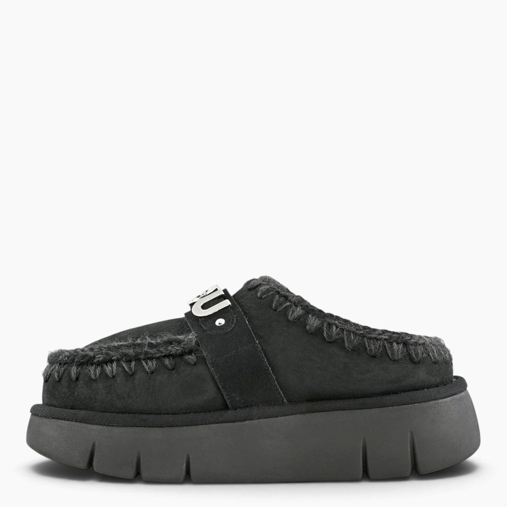 Bounce Clog Suede Letter Logo