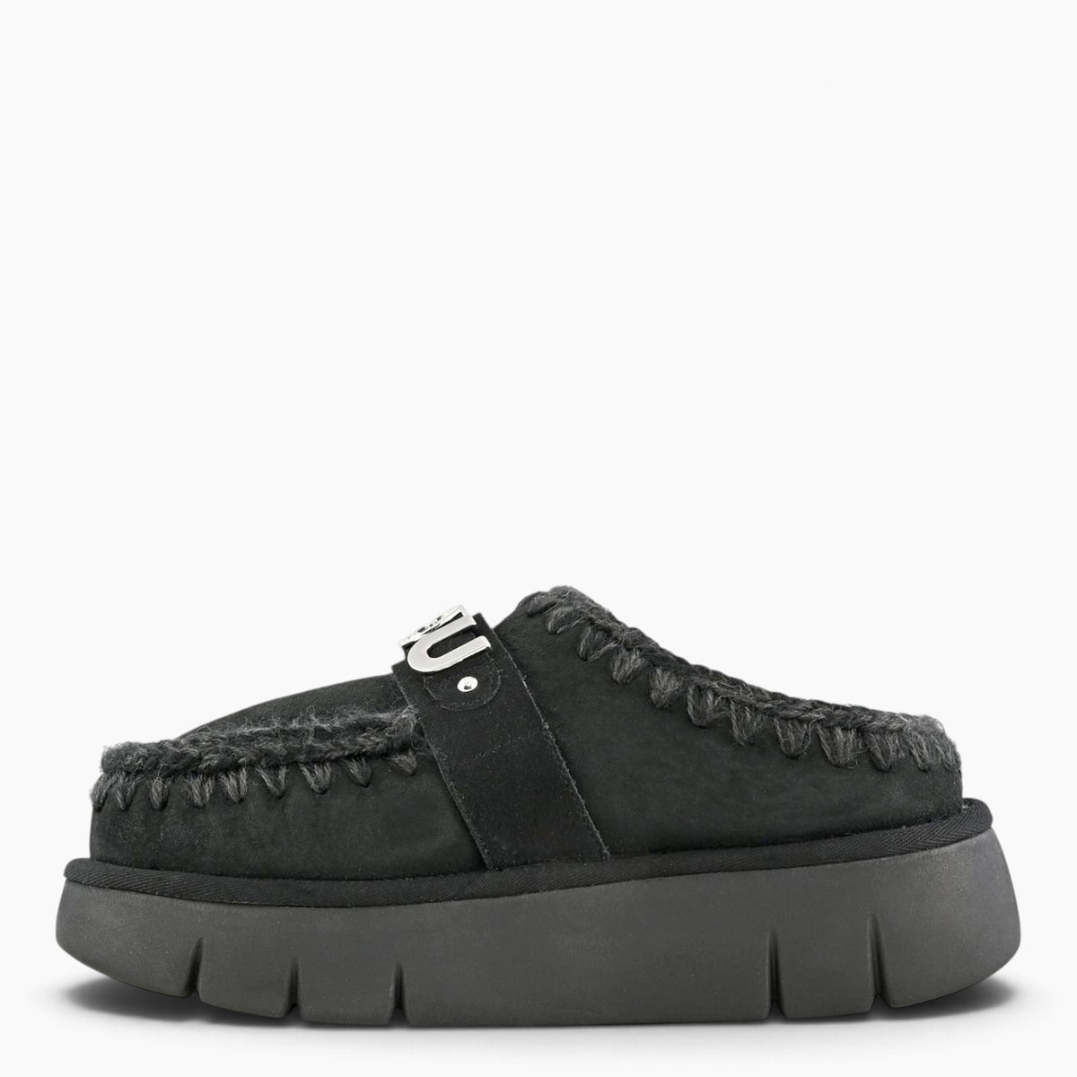 Bounce Clog Suede Letter Logo