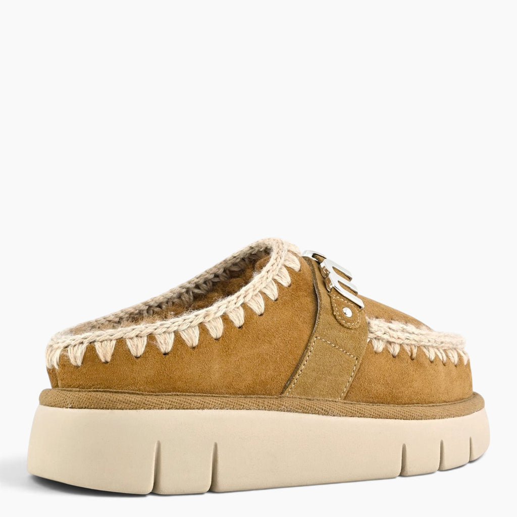 Bounce Clog Suede Letter Logo