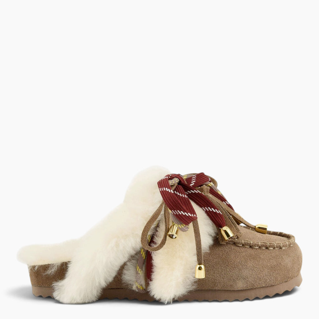 Furry Sabot Real Sheepskin
