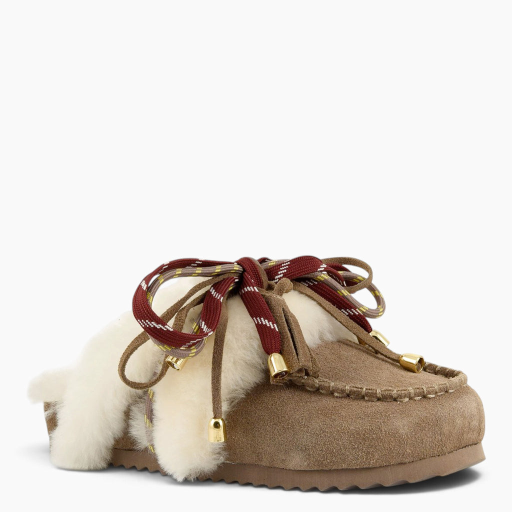 Furry Sabot Real Sheepskin