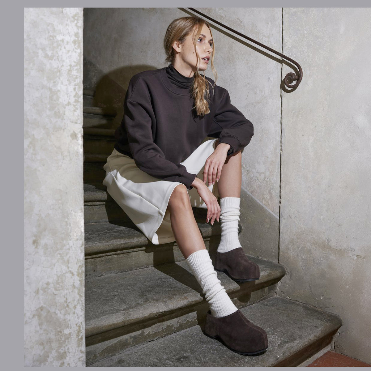 Cow Suede Clog